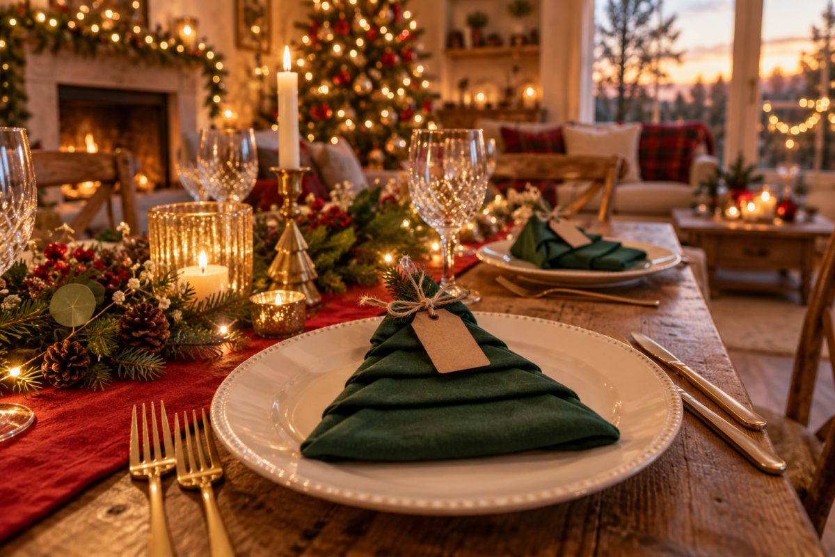 Le sapin plat avec marque-place
