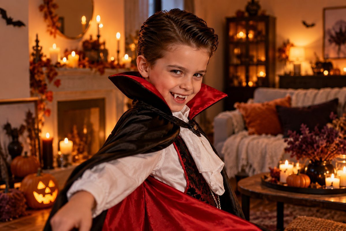 Le vampire avec sa cape