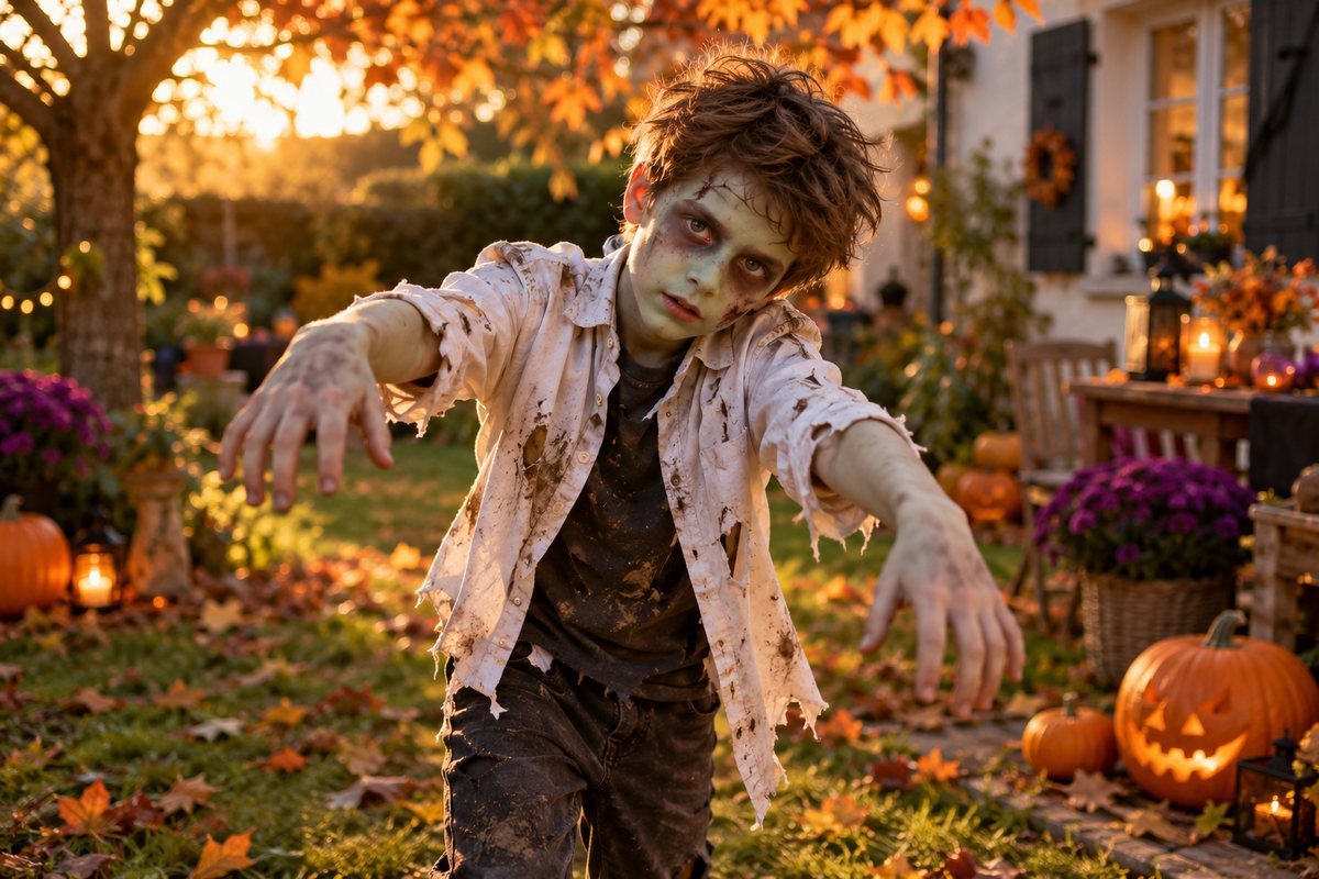 Le zombie en vieux vêtements