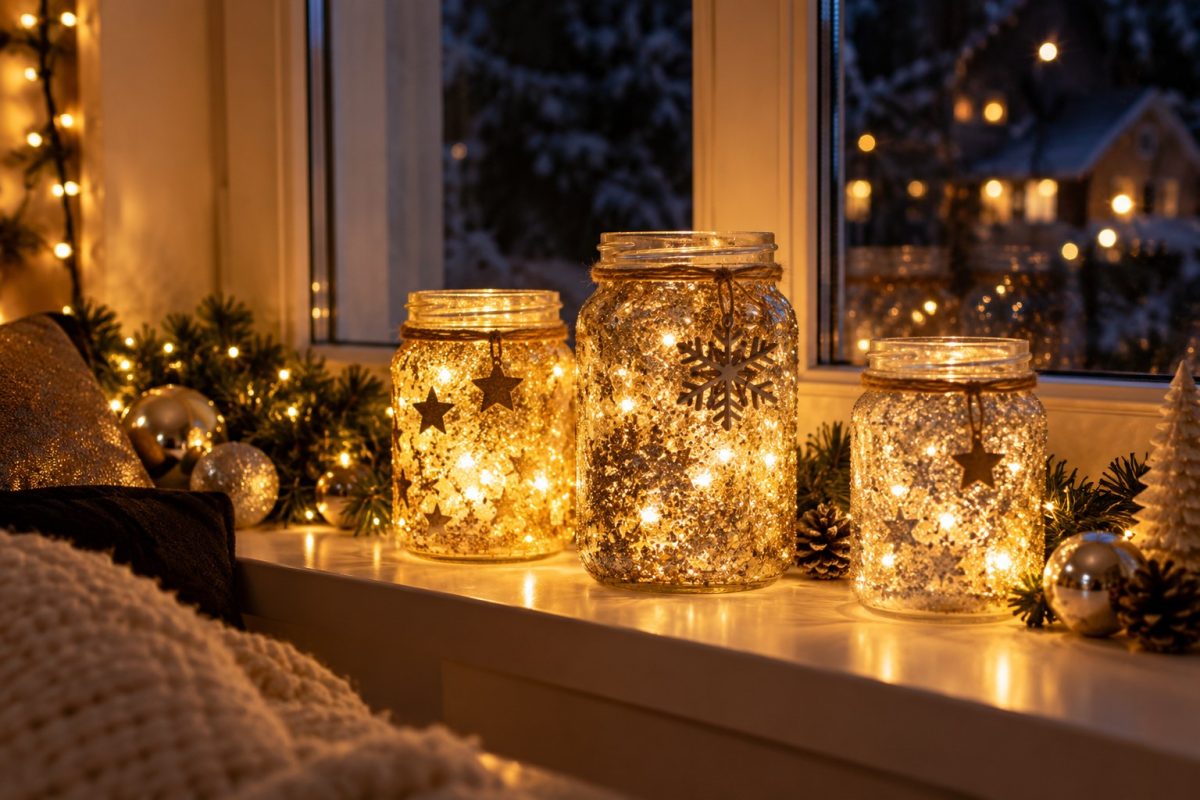 Les bocaux lumineux pailletés