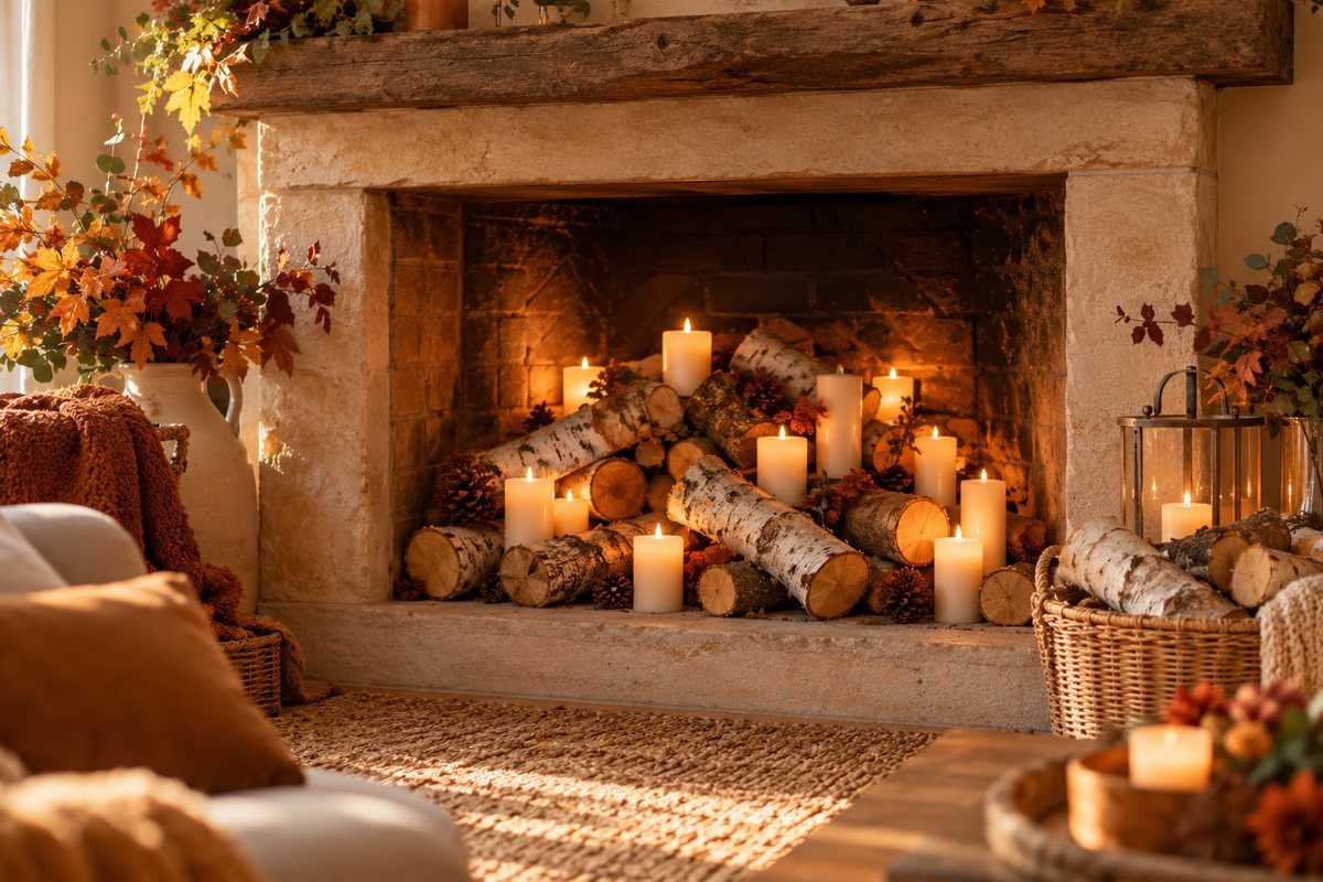 Les bûches et le feu de bois