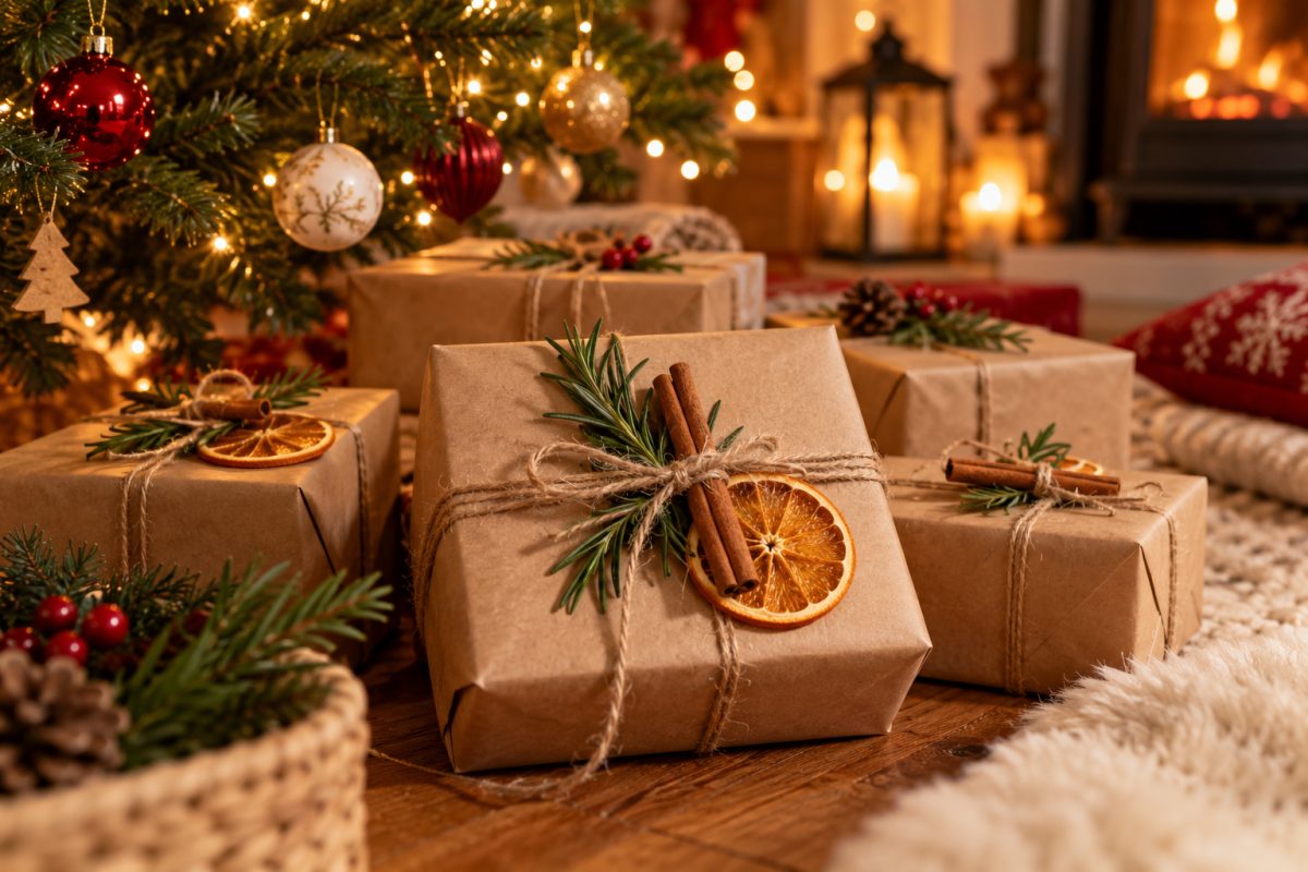 Les étiquettes cadeaux nature