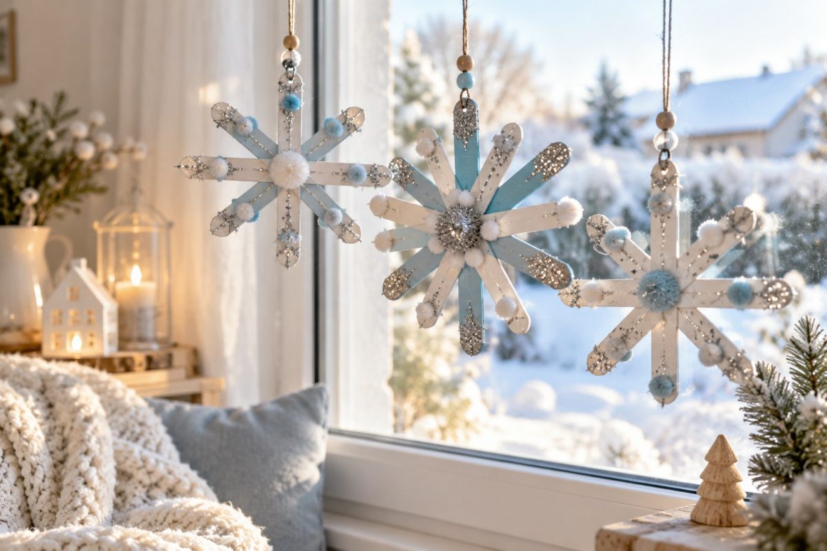 Les flocons en bâtonnets de bois