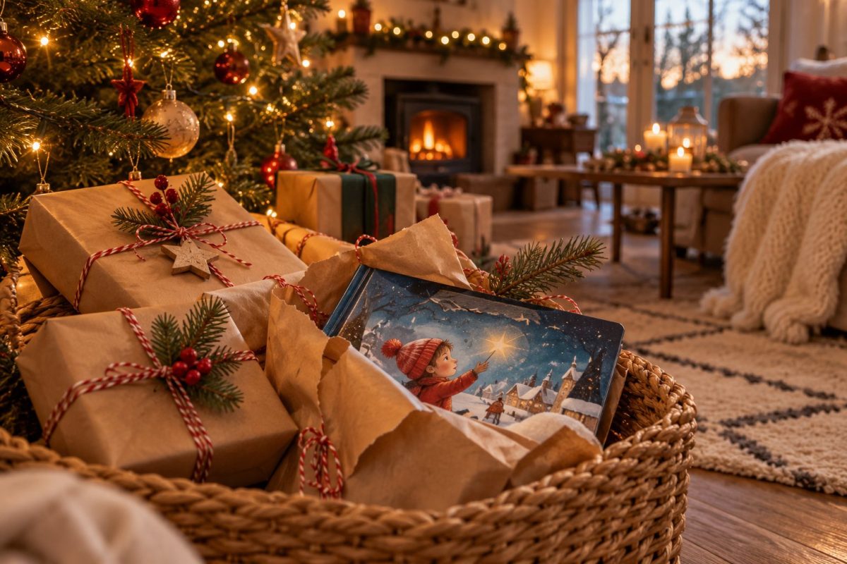 Les livres de Noël emballés