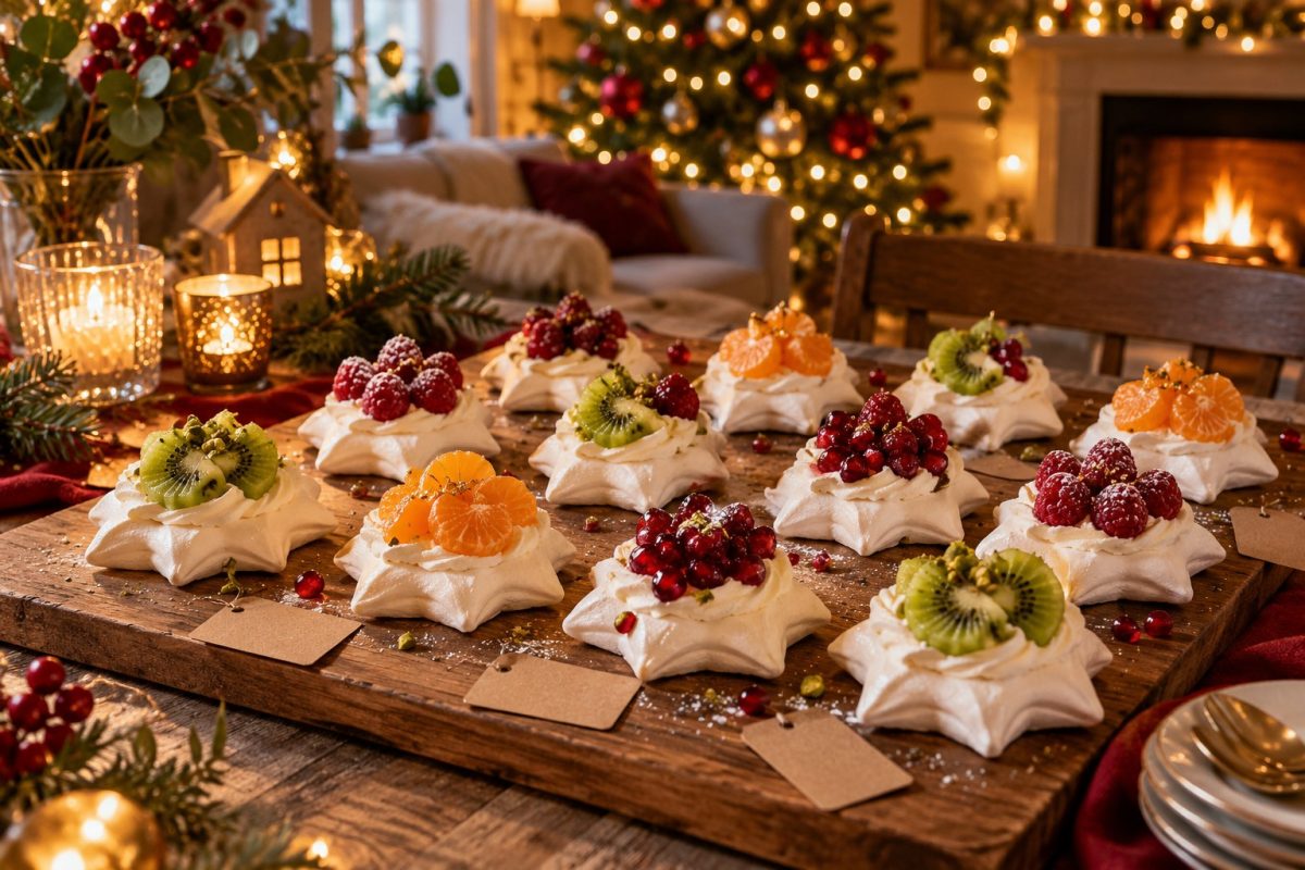 Les mini pavlovas étoiles pour chaque invité