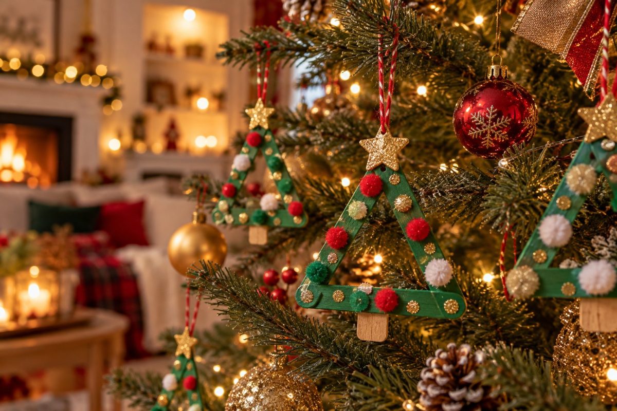 Les sapins en bâtonnets de glace