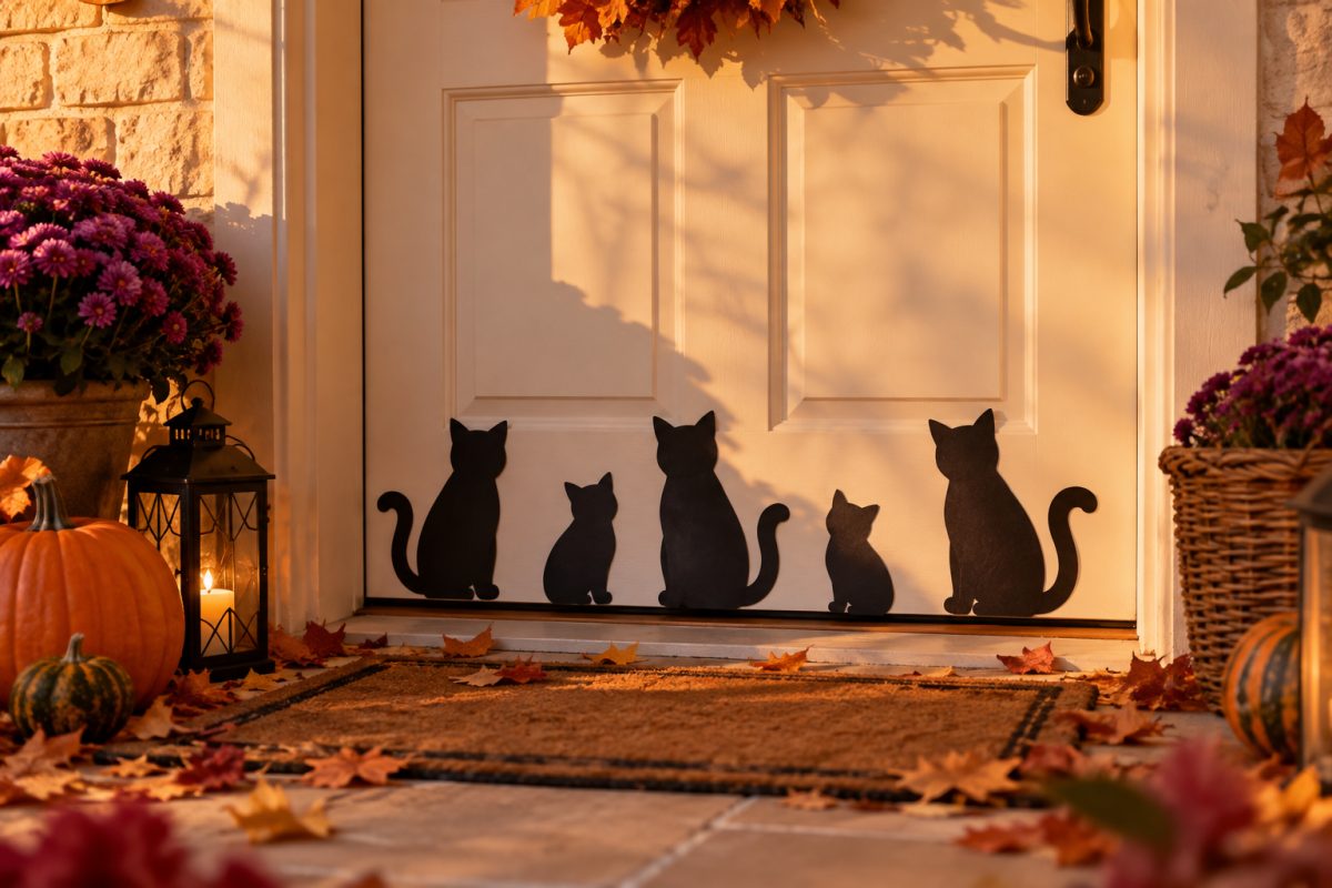 Les silhouettes de chats noirs