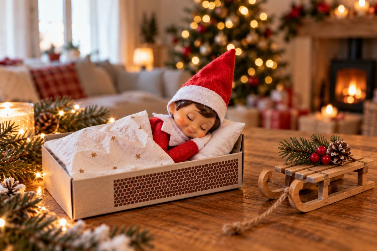 Lutin farceur endormi qui n'a pas bougé