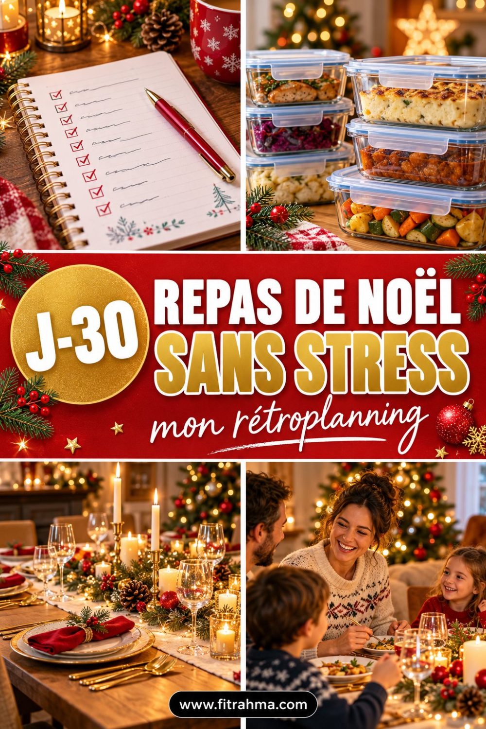 Organiser le repas de Noël sans stress : mon rétroplanning