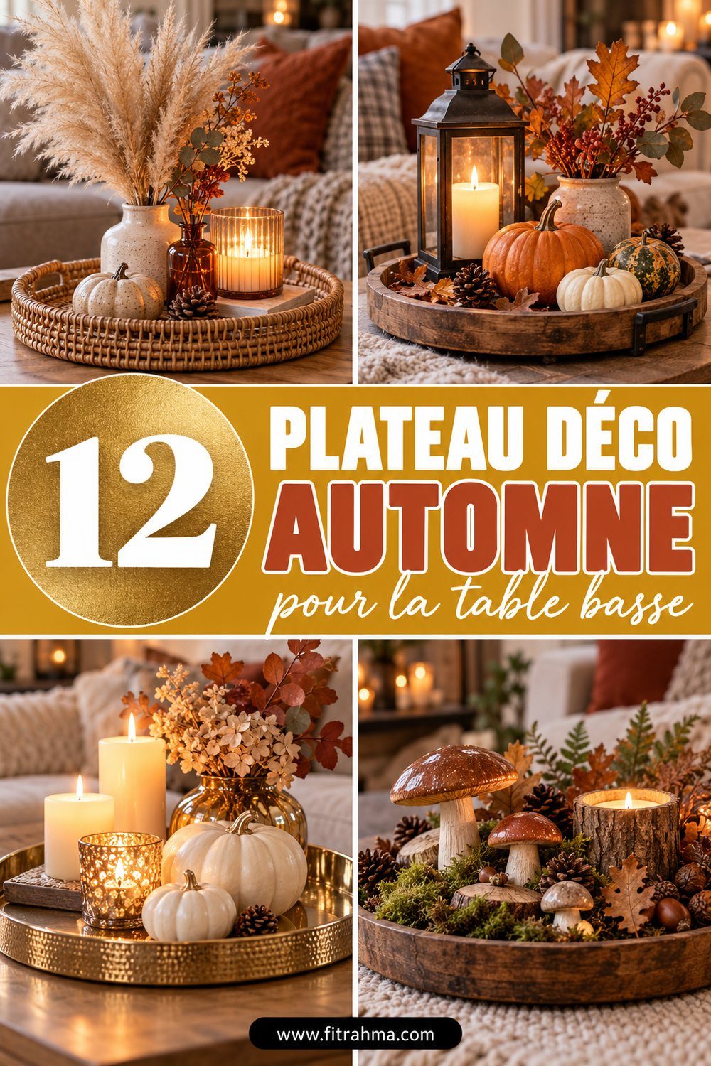 Plateau de table basse d'automne : 12 idées