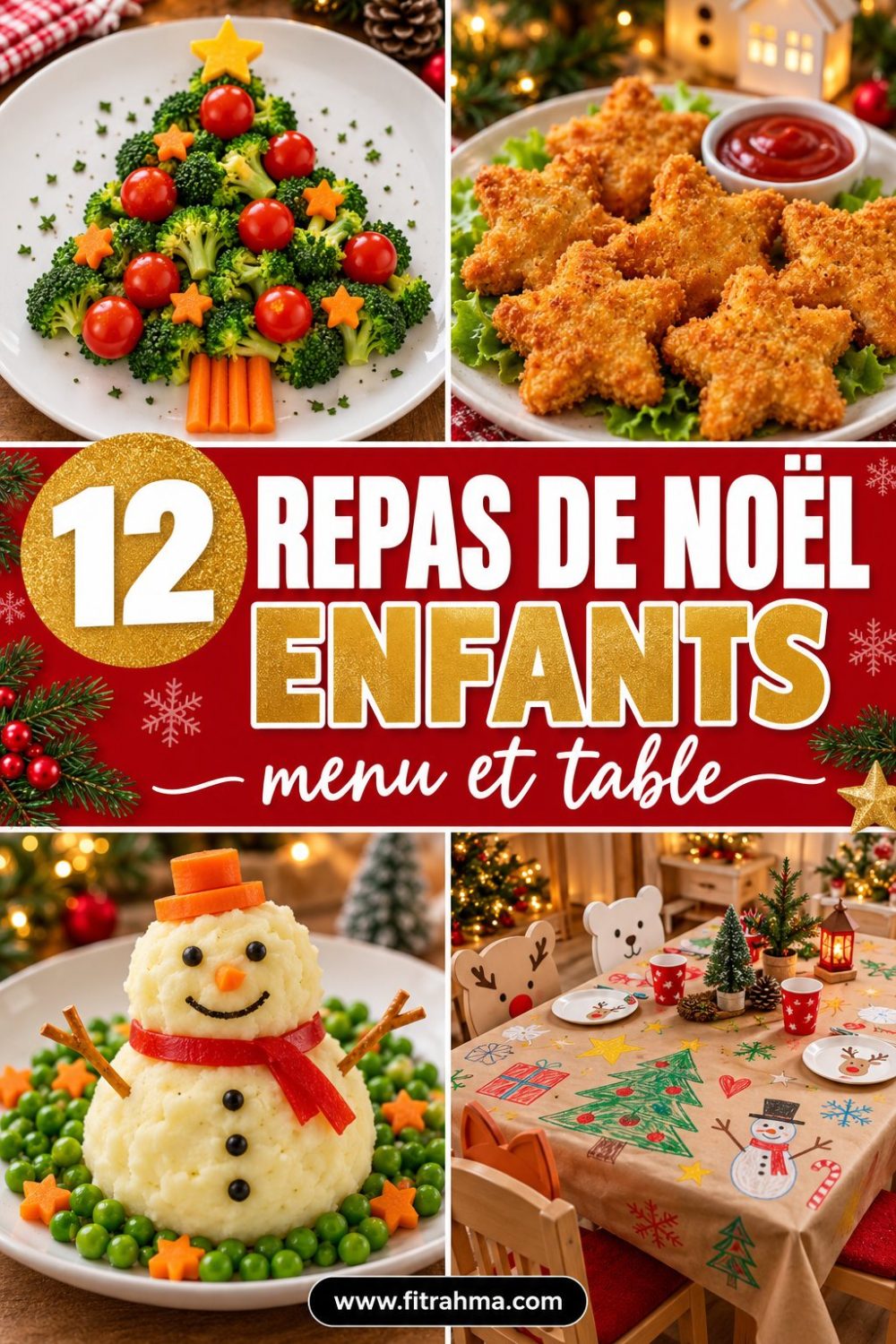 Repas de Noël pour les enfants : menu et table, 12 idées faciles