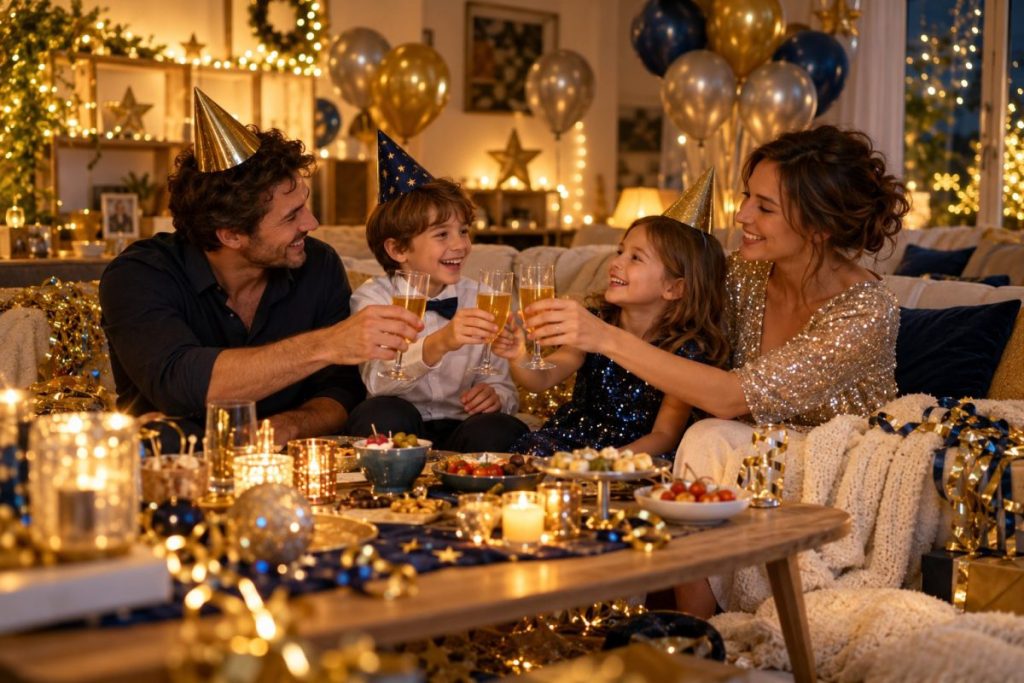 Réveillon du Nouvel An en famille : 12 idées de soirée avec les enfants