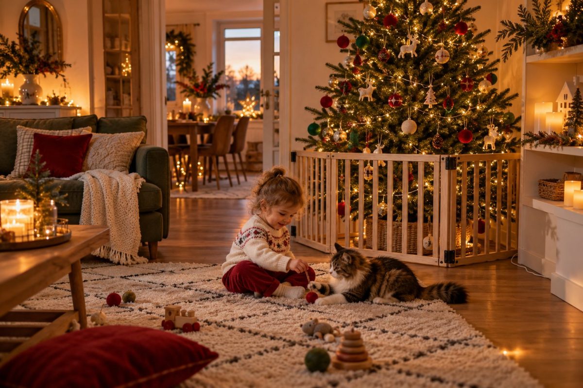 Coin sapin sécurisé pour les enfants et les animaux