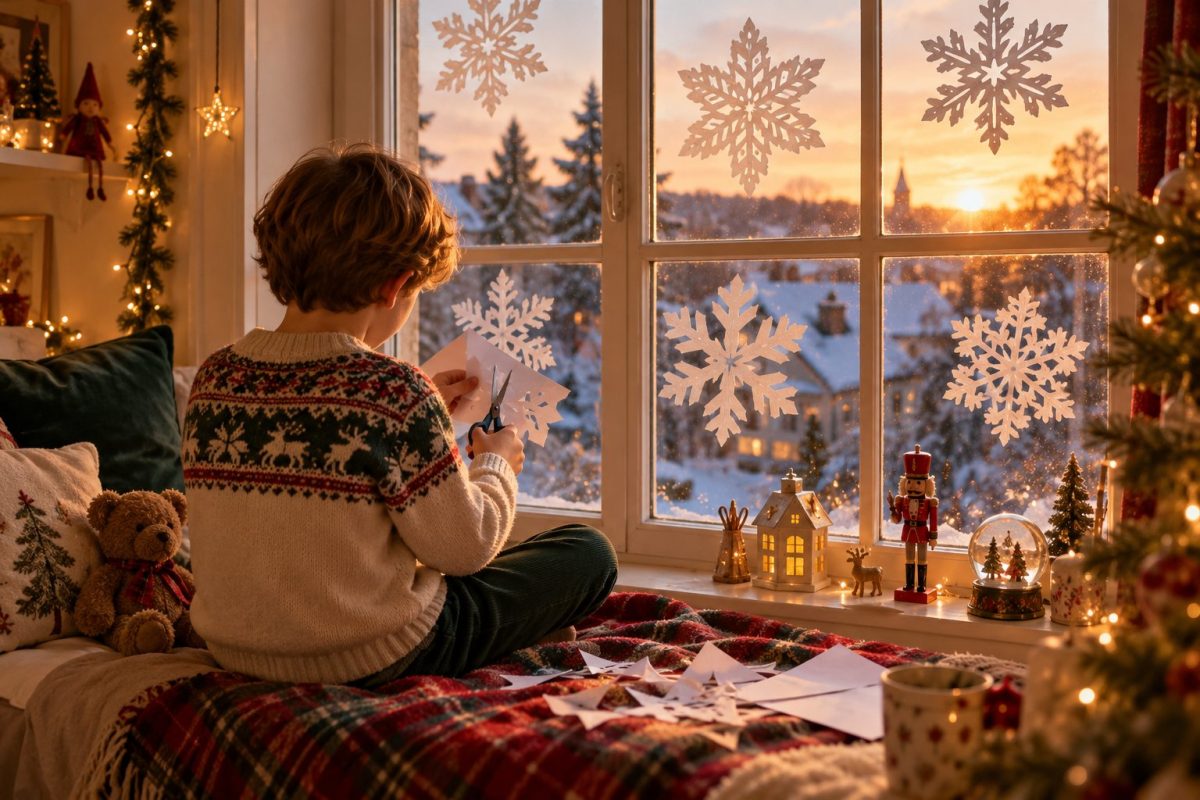 Un calendrier de l'Avent à pochettes au mur